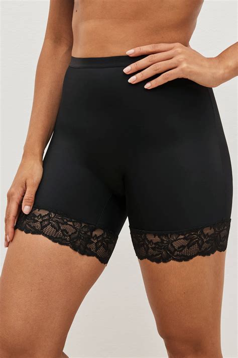 Buy Black/Nude Thigh Smoother Short Tummy Control Light Shaping Lace ...