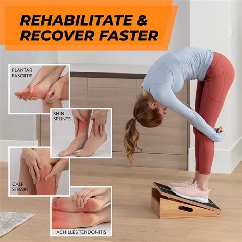 Buy Slant Board for Calf Stretching, Squats & Achilles - Calf Stretcher Slant Board - Wooden ...