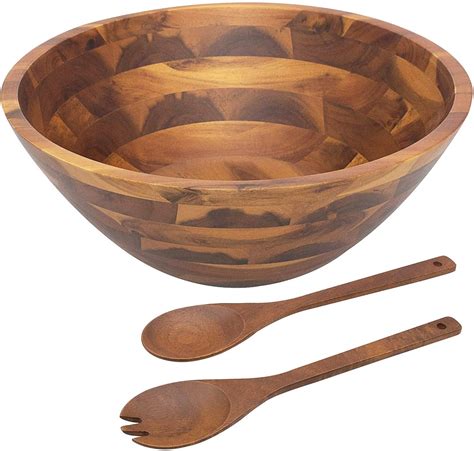 Extra Large Wooden Salad Bowl With Stand at Eileen Marvin blog
