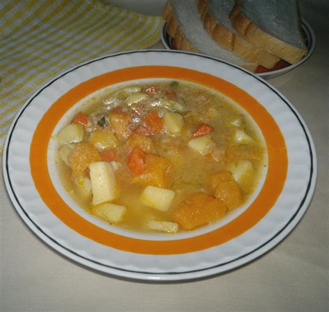 Суп с картофелем и тыквой - пошаговый рецепт с фото (1695 просмотров)