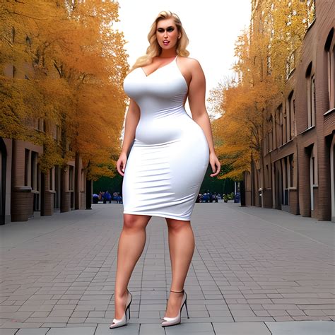 huge and very tall, not quite plus size, friendly beautiful blonde girl ...