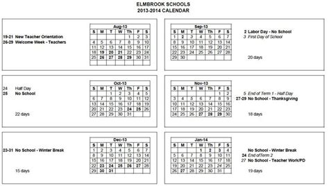 Elmbrook School 2013-2014 Calendar Moves Spring Break | Brookfield, WI ...