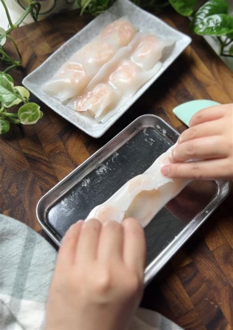 shrimp rice noodle rolls (cheung fun) - smelly lunchbox