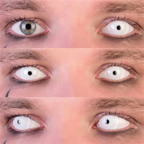 PRIMAL ® White Mini Sclera Halloween and Costume Contact Lenses ...