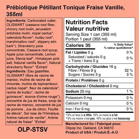 OLIPOP Prebiotic Sparkling Tonic Strawberry Vanilla at Natura Market