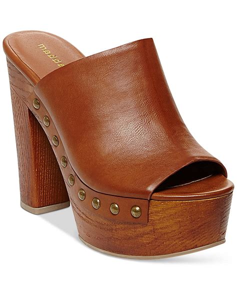 Madden Girl Merry Wooden Platform Mules - Heels - Shoes - Macy's ...