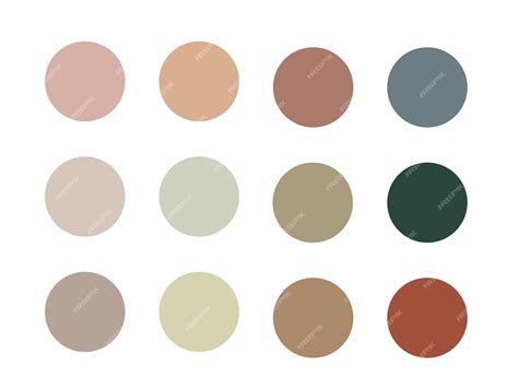Premium Vector | Muted colors palette swatch guide decoration scheme vector