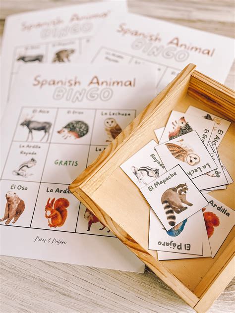 Free Printable Spanish Bingo Board - Learn Animals Names in Spanish ...