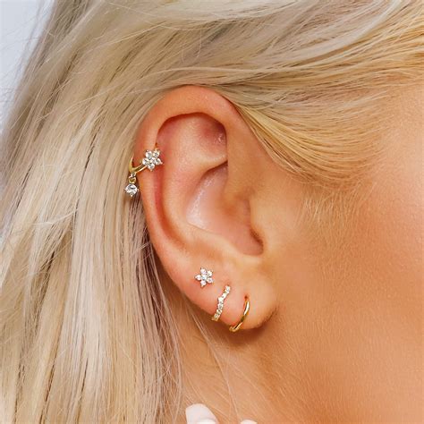 Huggie Hoop Earrings Gold Helix Hoop Cartilage Hoop Hoop Earrings ...