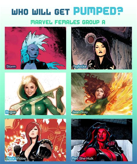 Weekly Rule 34 Poll! Marvel Females Group A by MoxyDoxy on DeviantArt