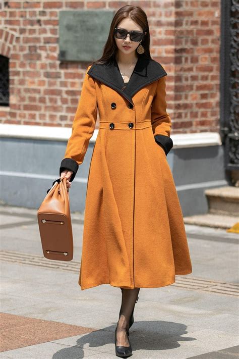 Wool Coat, Winter Wool Coat Women, Warm Wool Coat, Long Wool Coat, Wool ...