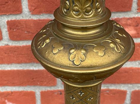 Antique Gothic Revival Bronze 13 Candle Table or Floor Candelabra with ...