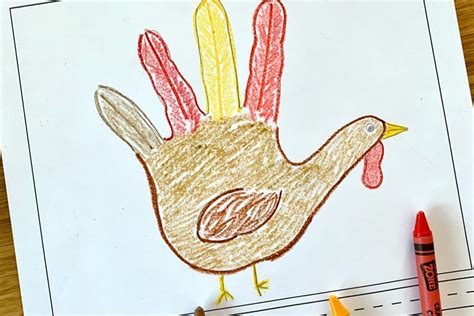 Hand Turkey Thanksgiving Craft with Printable Template