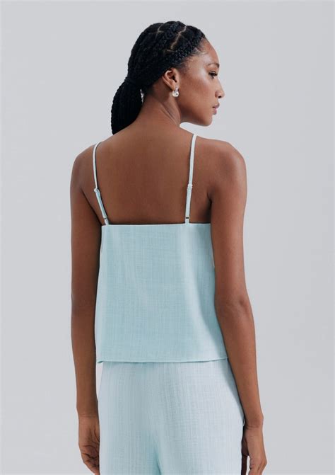 BLUSA SIN MANGAS - CELESTE — Hering