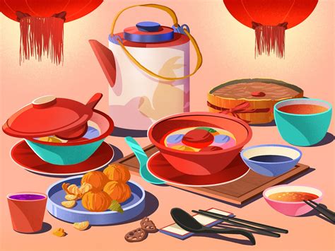 Diversity of Food in Bright Digital Illustrations by Helen Lee