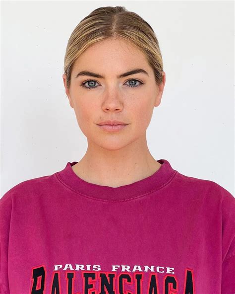 Kate Upton Posing in Balenciaga Shirt and Sneakers - Celeblr