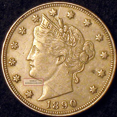 1890 Liberty Nickel, V Nickel