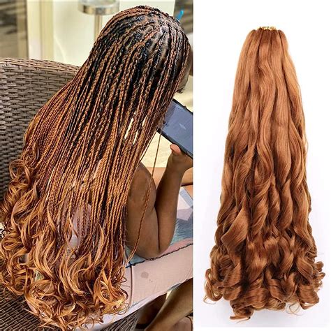 WoWCFyyds 8 Packs French Curl Braiding Hair 20 Inch Loose Wave Spiral ...