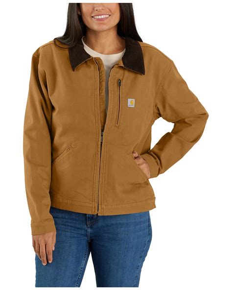 Carhartt Women's Rugged Flex Loose Fit Canvas Detroit Jacket Tan X ...