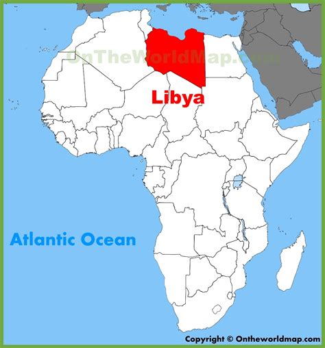 Libya location on the Africa map - Ontheworldmap.com