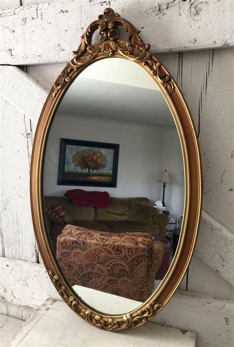 Antique Wood Oval Mirrors