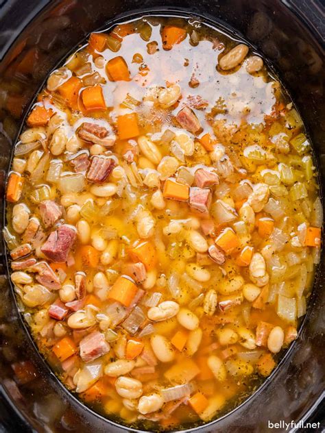 Crockpot Ham and Bean Soup | Belly Full