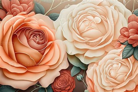 White And Peach Rose Wallpaper at Jamie Gibb blog