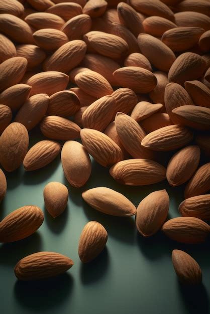 Premium AI Image | Fresh Almonds seamless background shot using a leica ...