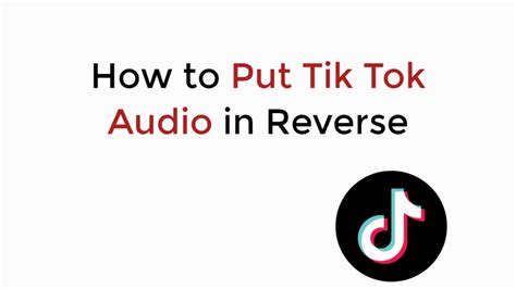 How to Put Tik Tok Audio in Reverse UPDATED ( Android & iPhone ) - YouTube