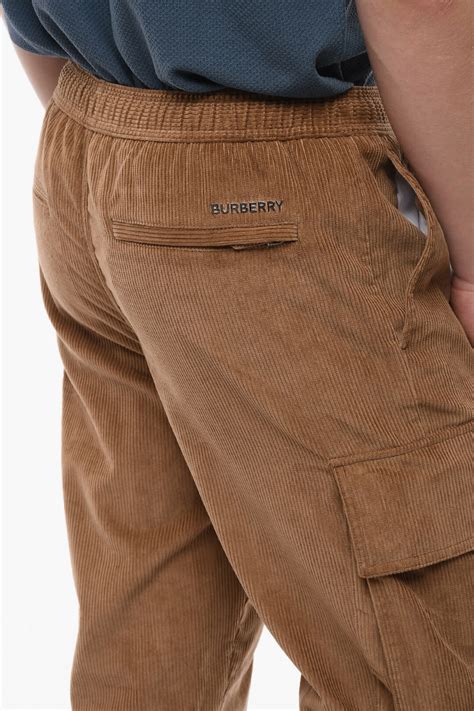 Burberry Corduroy Cargo Pants with Elastic Cuffs men - Glamood Outlet