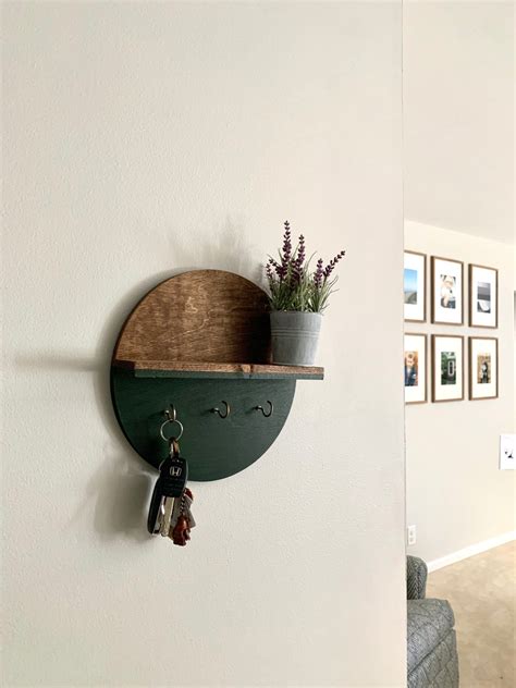 Key Hooks & Shelf, Key Holder, Key Organizer, Entryway Shelf - Etsy ...