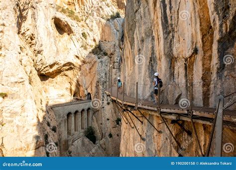 El Chorro, Spain. El Caminito Del Rey Walkway Along the Steep Walls of ...