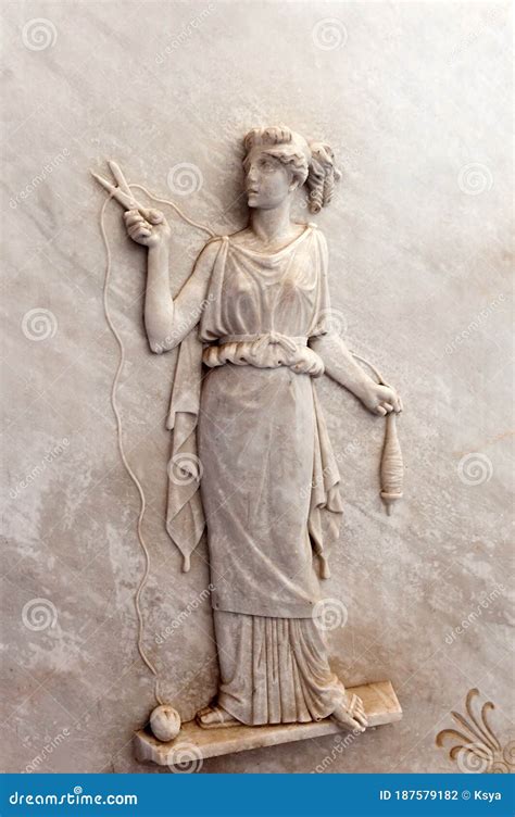 Bas Relief of Atropos Cutting the Thread of Life Editorial Photography ...