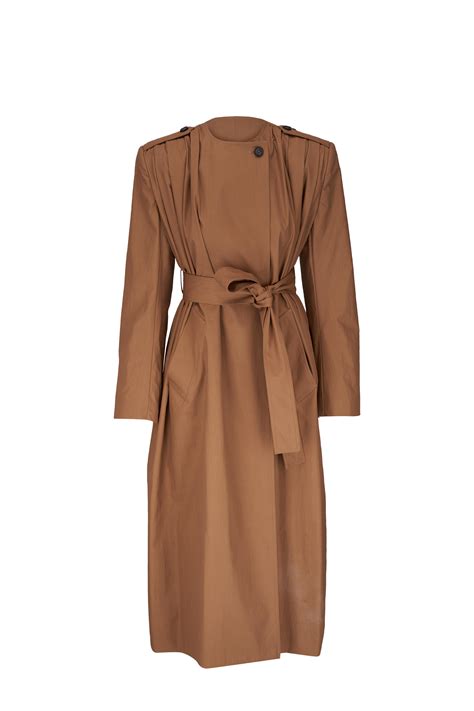 Khaite - Minnler Khaki Trench Coat | Mitchell Stores