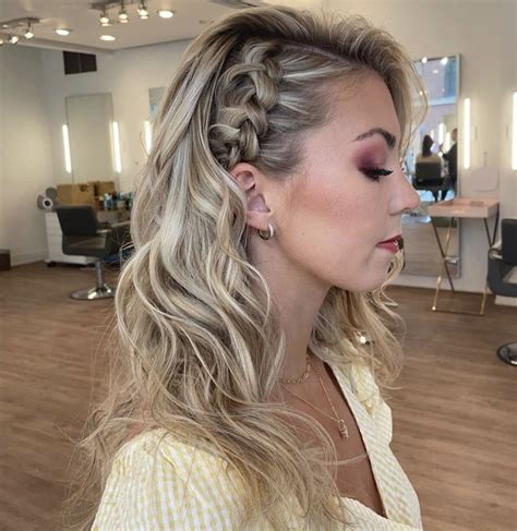 Side Braid Hairstyle | Side braid hairstyles, Bridesmaid hair side ...