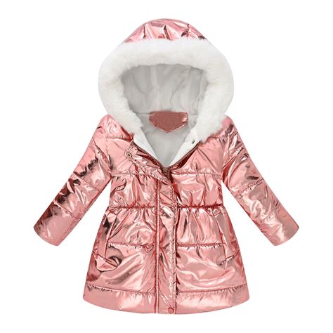 Girls Puffer Coat Girls Winter Coat with Pocket Zipper Winter Hoodies ...