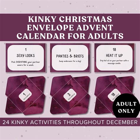 Printable Kinky Advent Calendar for Adults, Romantic Christmas Gift ...