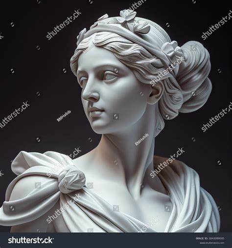 3d Illustration Statue Ancient Greek Woman Stock Illustration ...