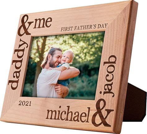 First Fathers Day, Personalized Fathers Day Picture Frame with Names ...