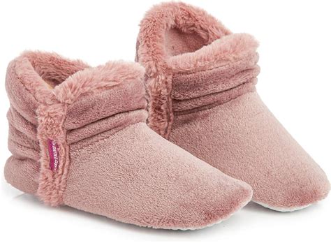 Dunlop Women Bootie Slippers, Ladies Quality Ankle Slippers Memory Foam ...