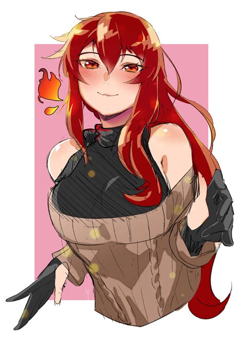 Download Anime Girl With Smug Face Wallpaper | Wallpapers.com