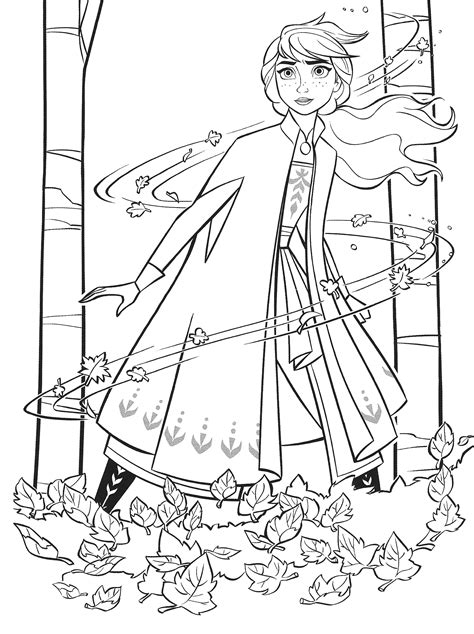 New Frozen 2 coloring pages with Anna - YouLoveIt.com