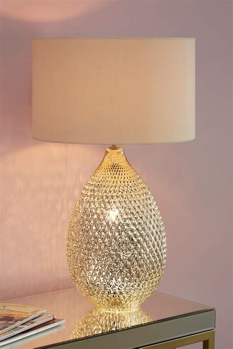 Next Glamour Table Lamp - Gold | Table lamps living room, Gold table ...