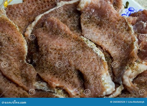 Poltava, Ukraine - October 26, 2022: Pork Meat with Salt and Pepper is ...