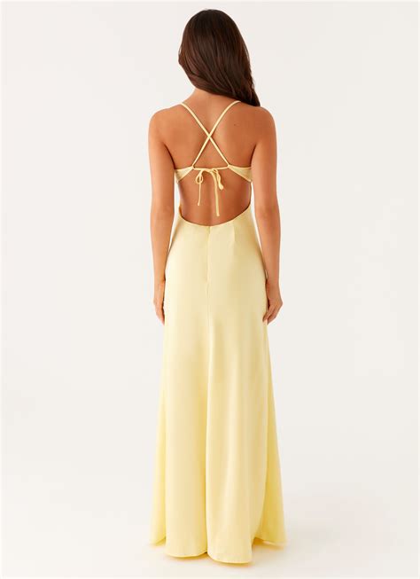 Joanie Maxi Dress - Yellow – Peppermayo US