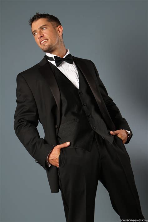 MEN: Clothed to Naked: Cody Cummings in and out of a tux
