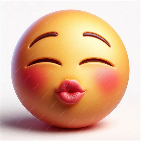Premium Photo | Kissing emoji kiss face emoji love emoji cute emoji ...