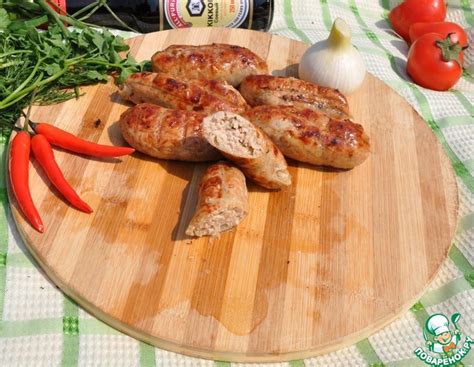 Куриные колбаски-гриль – кулинарный рецепт