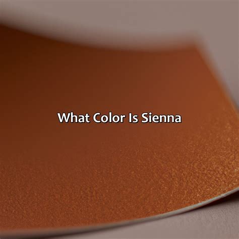 What Color Is Sienna - colorscombo.com