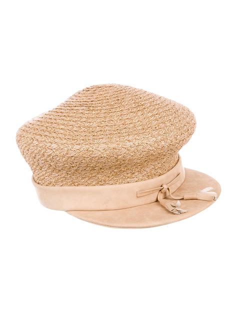 Natural straw Eric Javits hat with ton suede trim and tassel ...